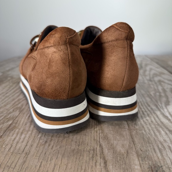 Softwaves Gada Loafer in Chocolate Brown Striped Platform Women’s Size 41 - Picture 8 of 12